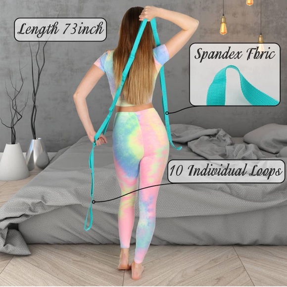 New! Mazzello steel push up handles for floor and stretching yoga strap set! - Picture 10 of 10